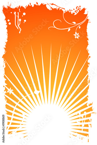 abstract vector background with flower ornaments