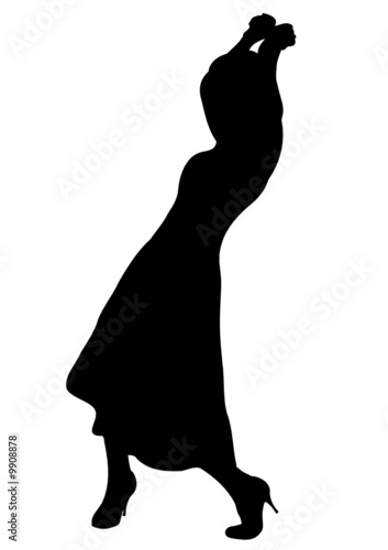 dancing woman silhouette
