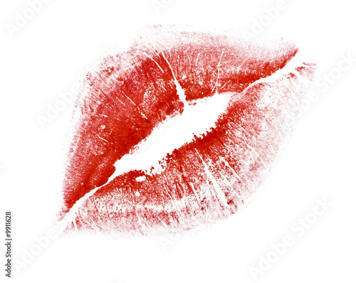 Love kiss on a white background photo