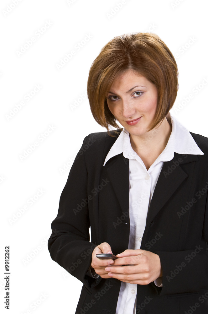 Young businesswoman with mobile phone Young businesswoman with mobile phone