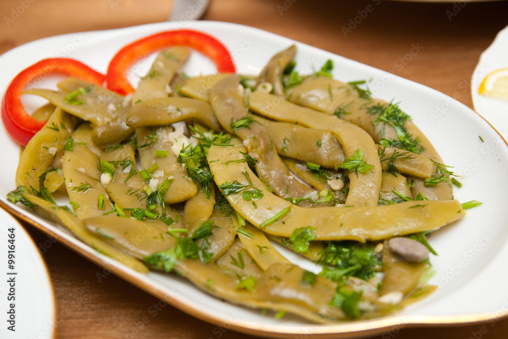 haricot on the plate haricot on the plate