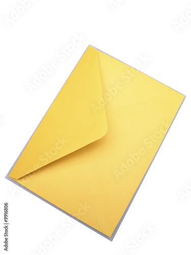 one post envelope on white background, close up
