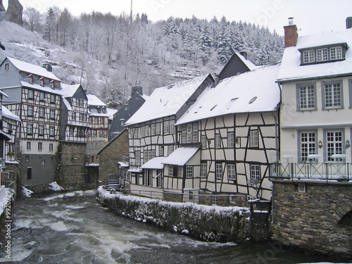 Winter snow Monschau Germany