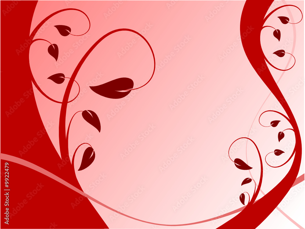 Red Floral Vector background Illustration