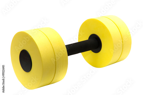 Dumbbell for aqua aerobic isolated on white (with clipping path)