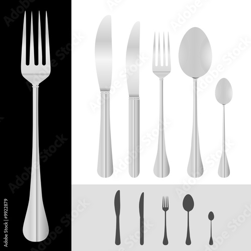 spoon, fork, knife vector