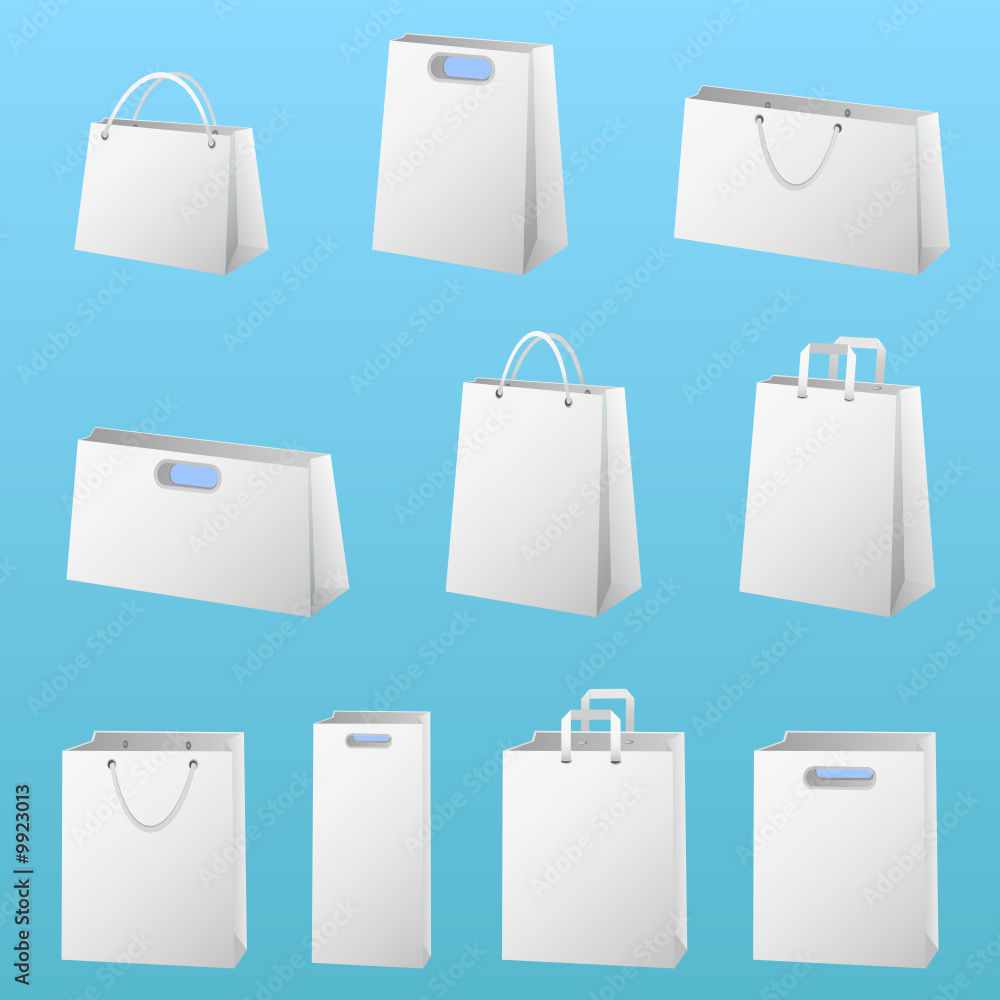 shopping package vector set shopping package vector set