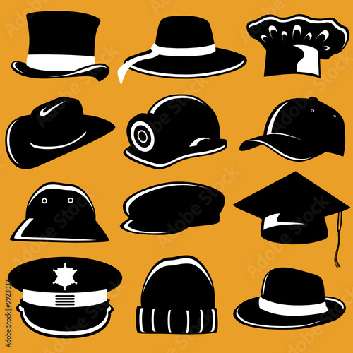 collection of hat