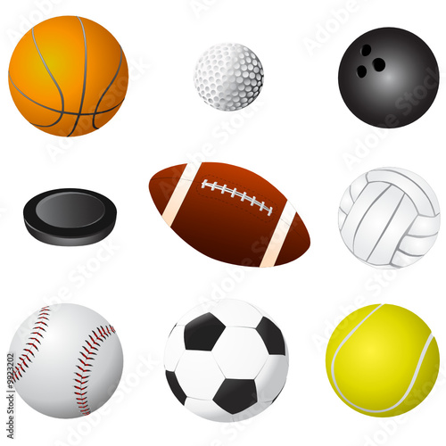 sport balls detail vector
