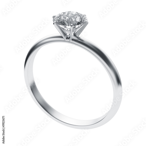 3d rendering of a diamond ring