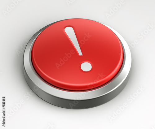 3d rendering of a red butto...