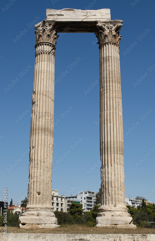 The Temple of Olympian Zeus, also known as the Olympieion