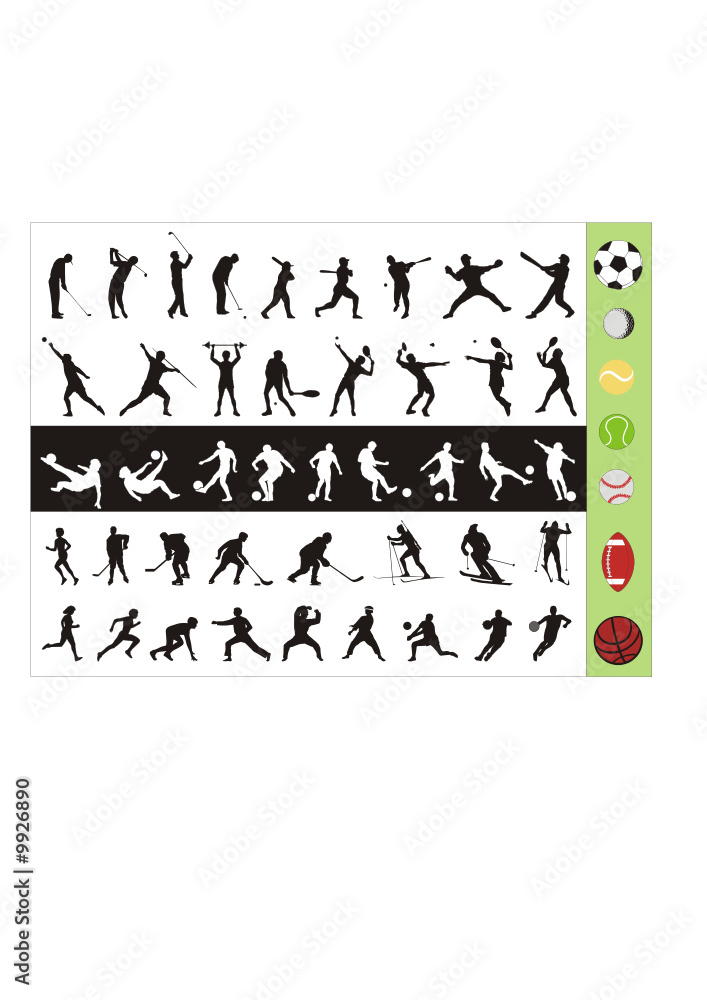 vector of real sportsmen vector of real sportsmen