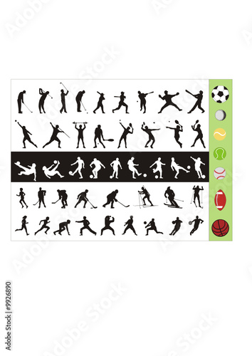 vector of real sportsmen