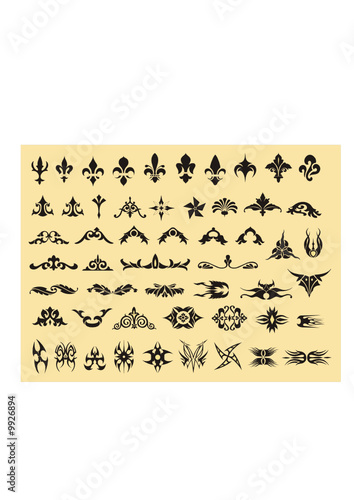 set of various vector symbols