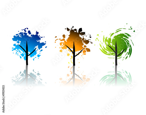 Abstract tree icons