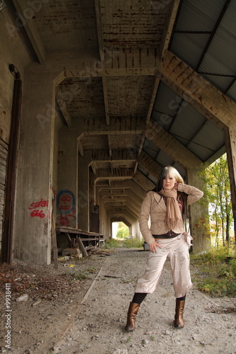 Beautiful young woman, fashion model