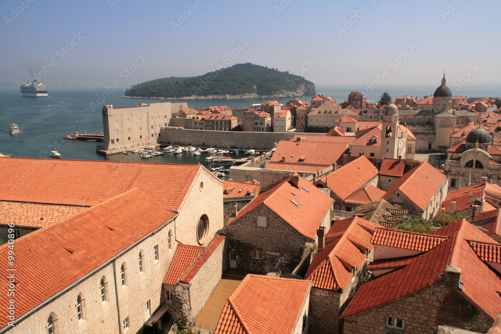 view of dubrovnik in the coast of Croatia