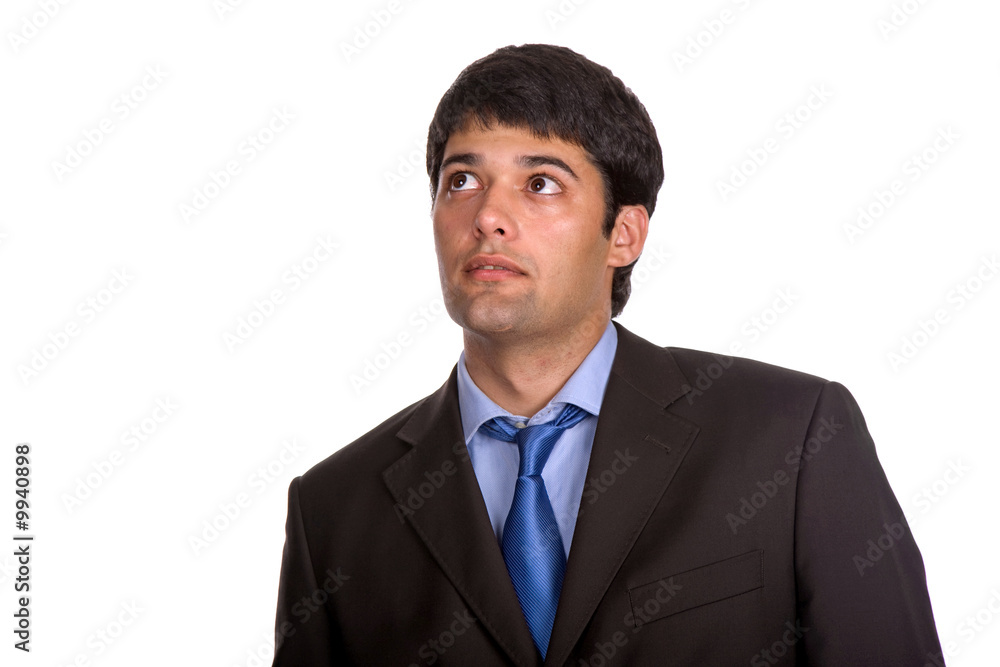 young business man portrait in white background young business man portrait in white background