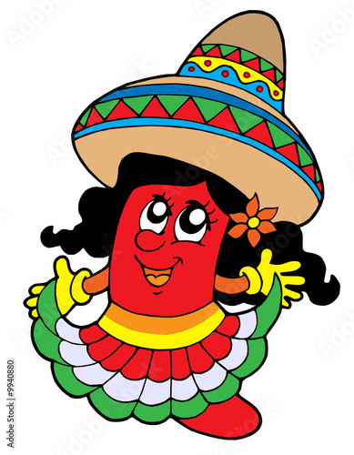 Cute Mexican chilli girl