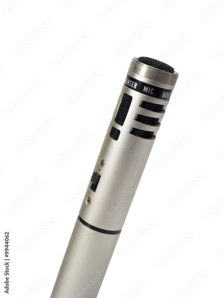 Mic on white background without foam windscreen. Mic on white background without foam windscreen.