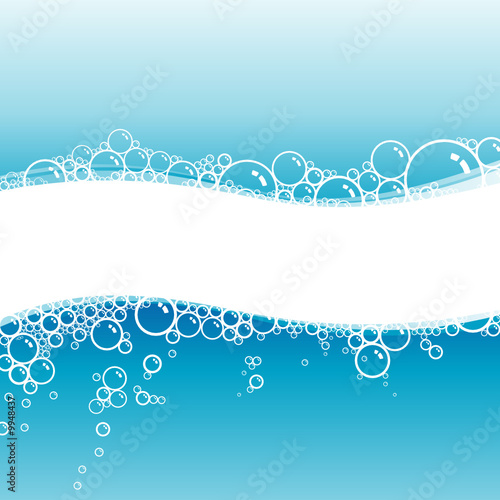 Water foam with copy space, vector layered.