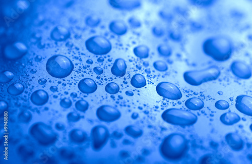 Wallpaper Mural Blue water drops background texture Torontodigital.ca