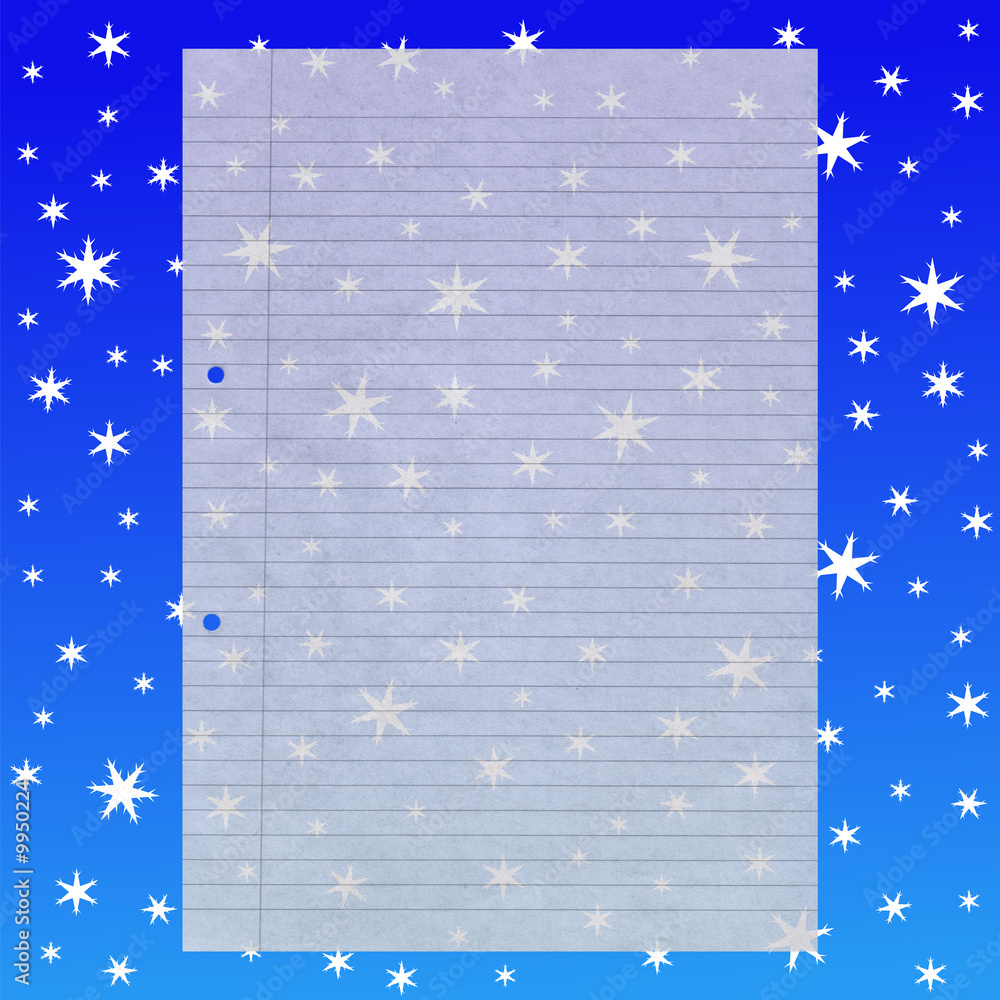 blank-sheet-of-a4-paper-with-falling-snow-watermark-stock-illustration