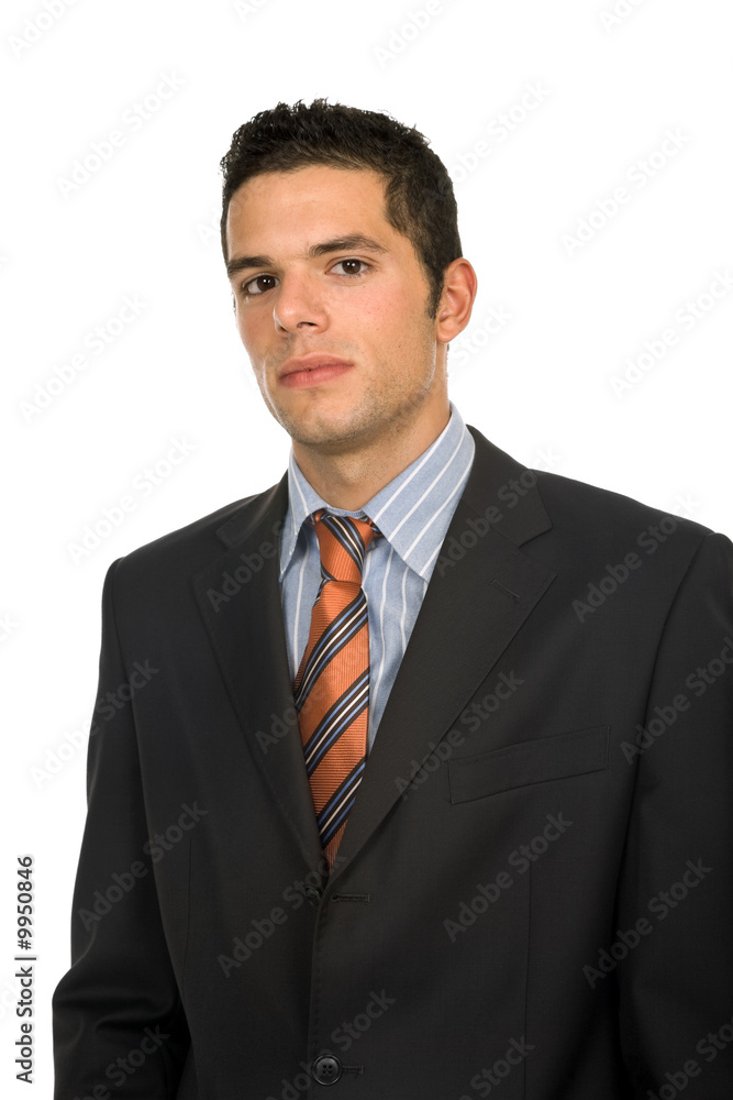 young business man portrait in white background young business man portrait in white background