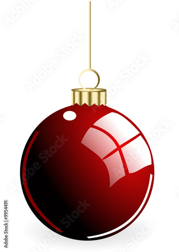 boule rouge de Noël