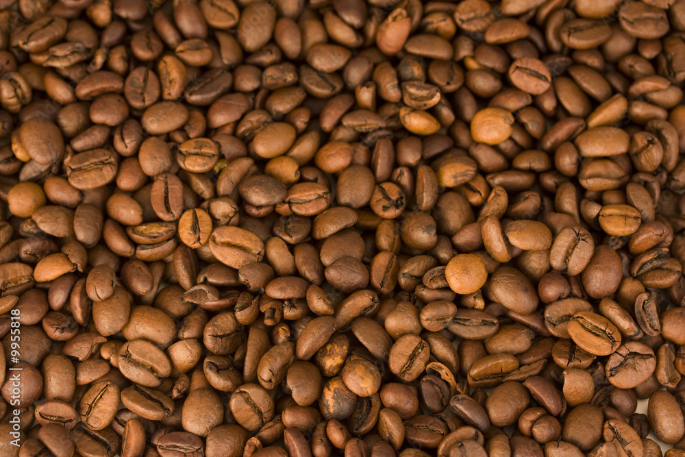 background of a lot of brown espresso beans