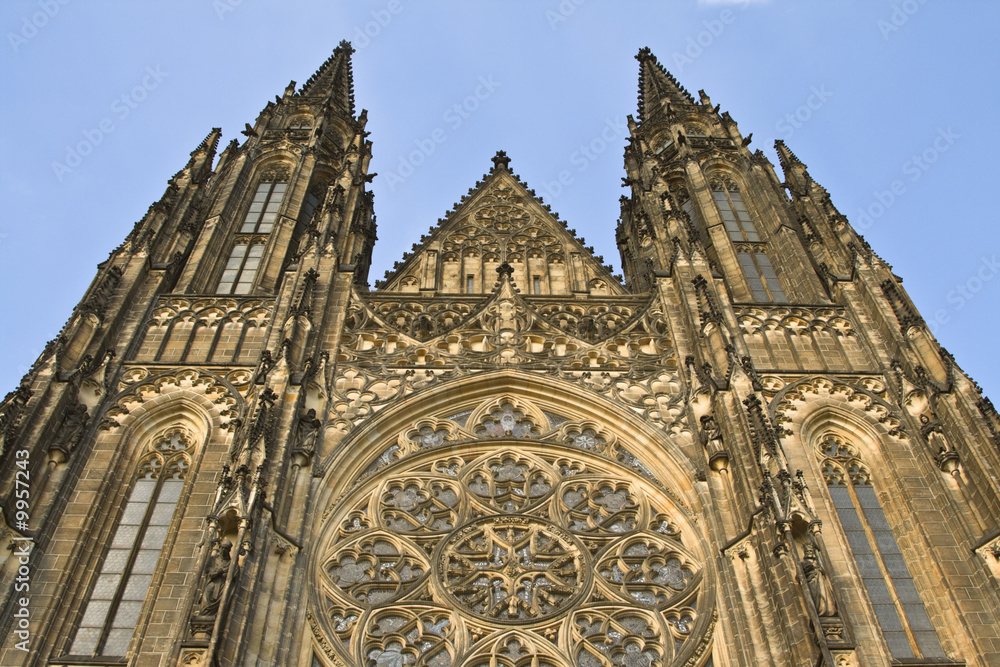 Impressive image of the architecture of St.Vitus Cathedral