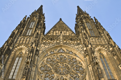 Impressive image of the architecture of St.Vitus Cathedral