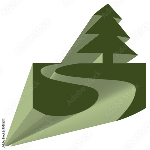 Logo chemin et sapin