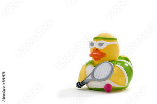 Obraz na plátně rubber duck, tennis oufit
