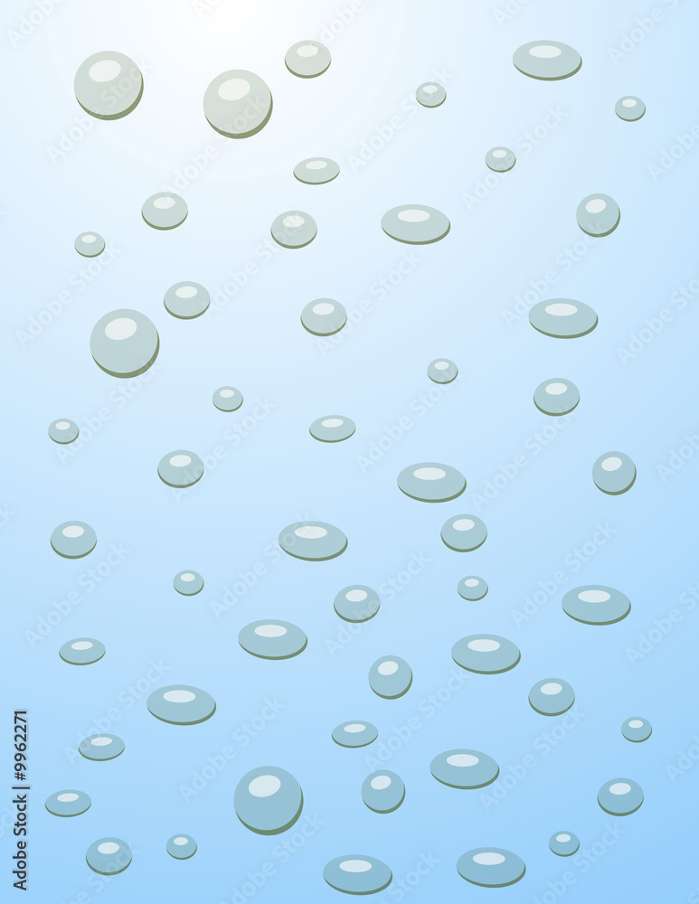 Blue water with bubbles vector illustration