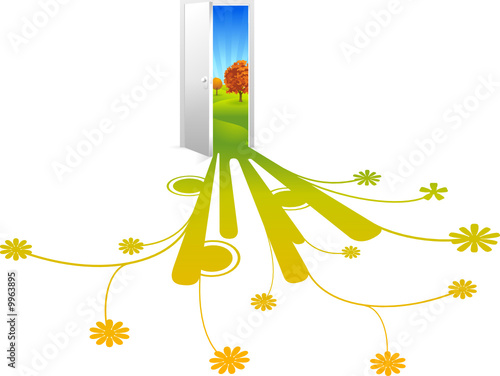 porte sur la nature : l'automne