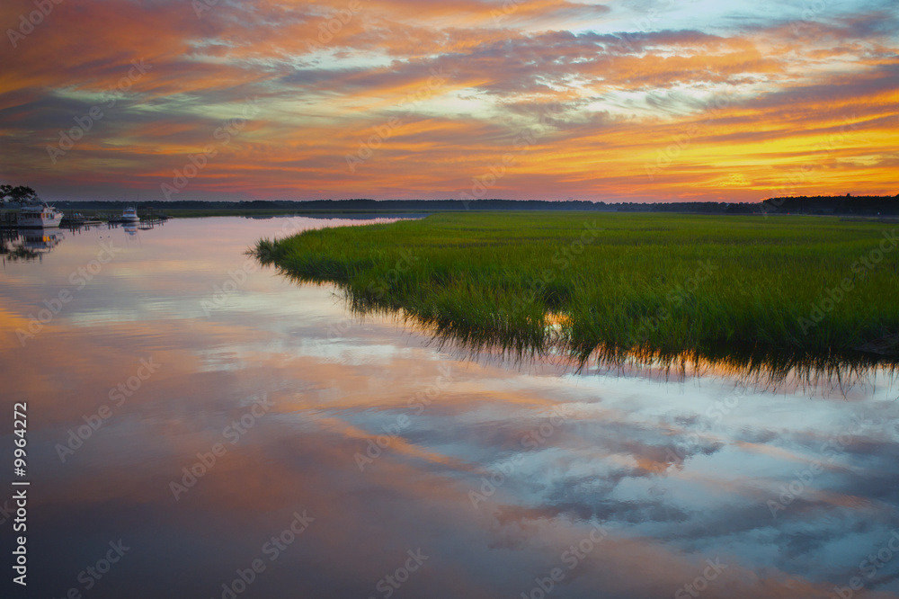 Sunset on a Marsh