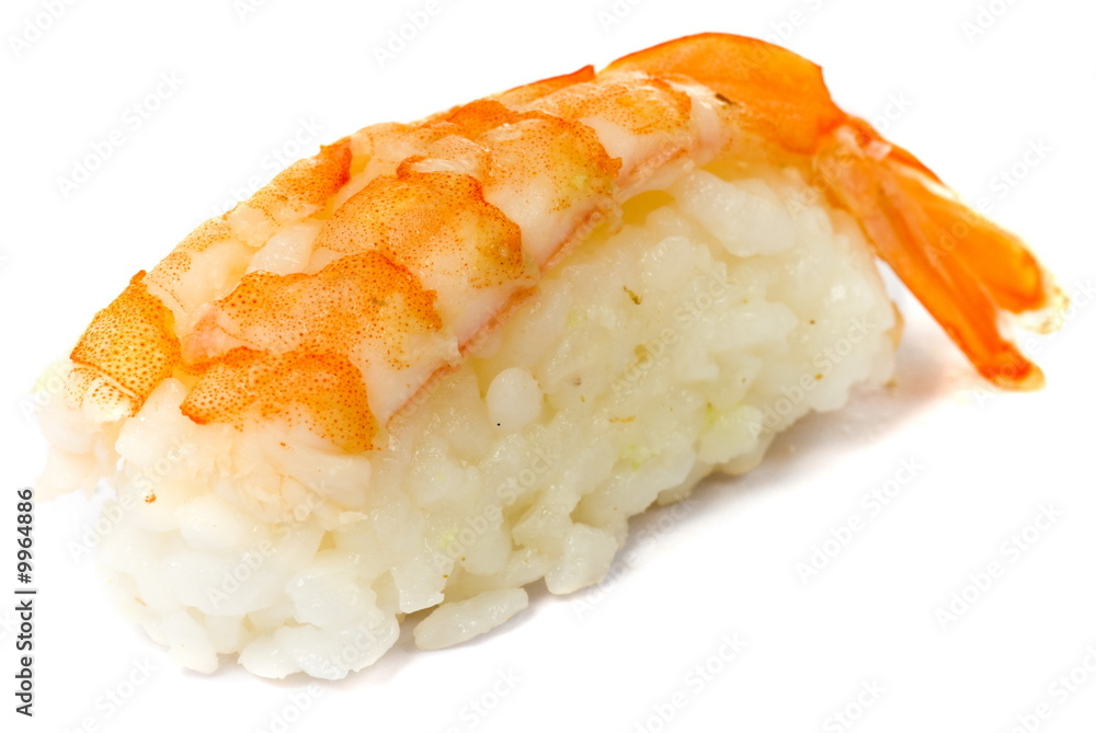 Piece of Japanese Food Sushi - Shrimp. Piece of Japanese Food Sushi - Shrimp.