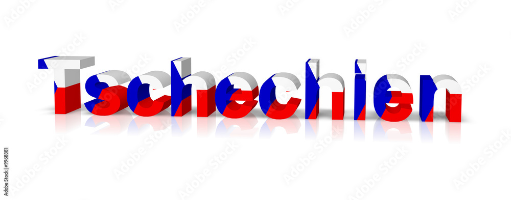 tschechien 3d text symbol reflektion tschechien 3d text symbol reflektion