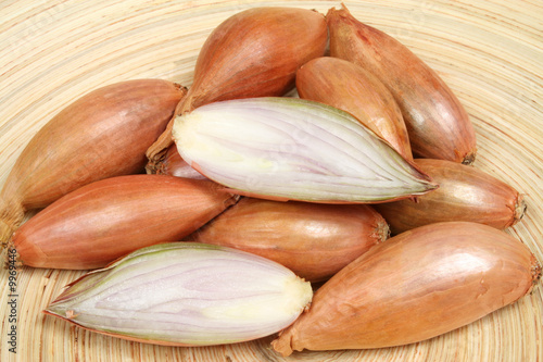 Shallot or scallion or griselle - vegetables similar to onion