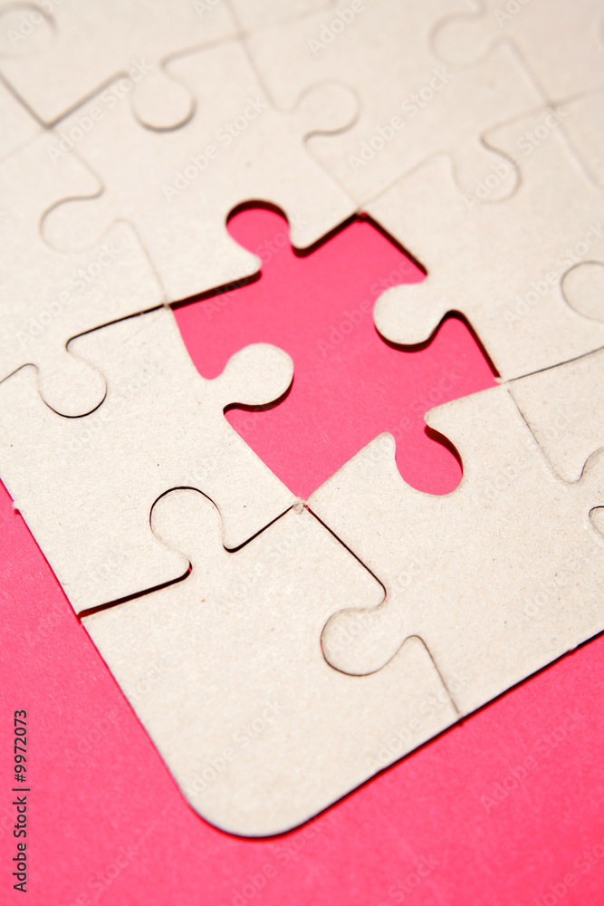 Fototapeta premium Piece missing from jigsaw puzzle