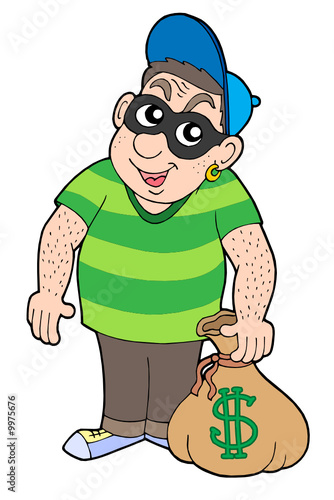 Cute bank thief