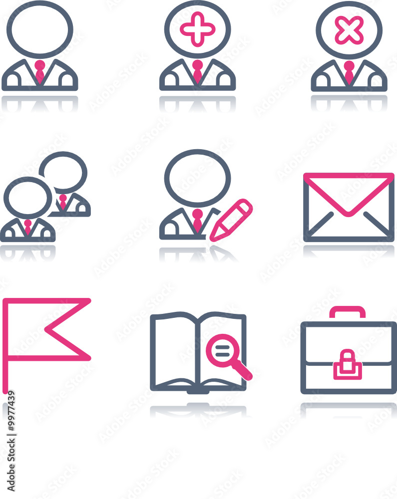 Color contour web icons, set 1 Color contour web icons, set 1
