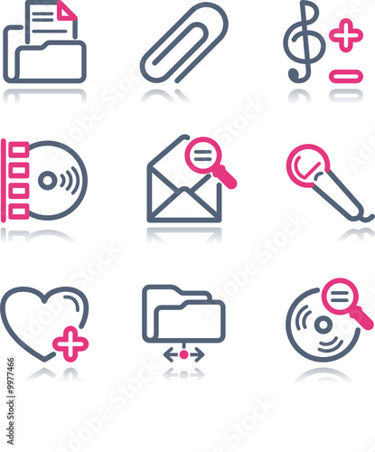 Color contour web icons, set 11