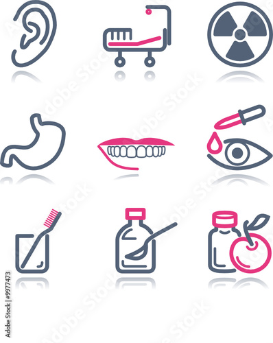 Color contour web icons, set 15