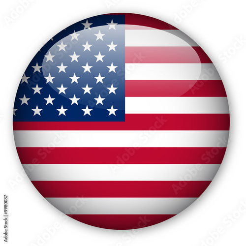 USA Flag Button photo