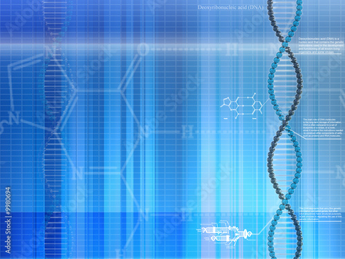 Digitally Generated background of Deoxyribo Nucleic Acid photo