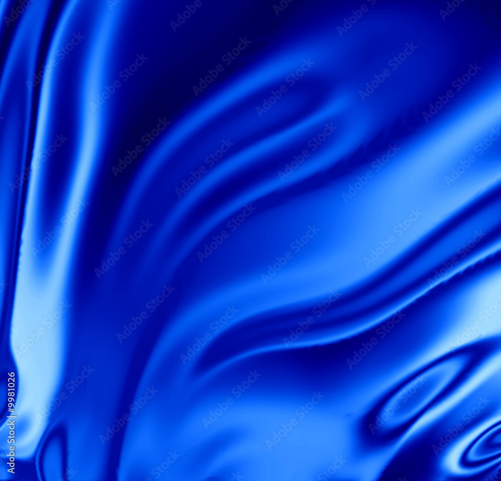 Obraz premium Blue drapes with some smooth folds in it