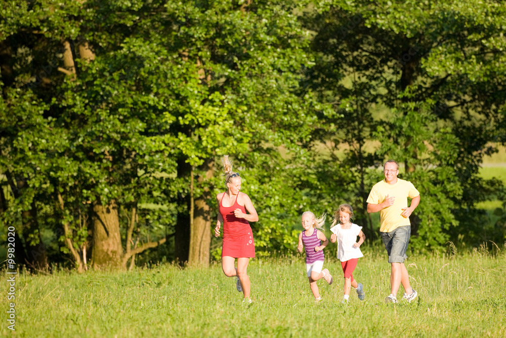 Obraz premium Familie und Sport